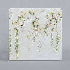 green and white flower backdrop