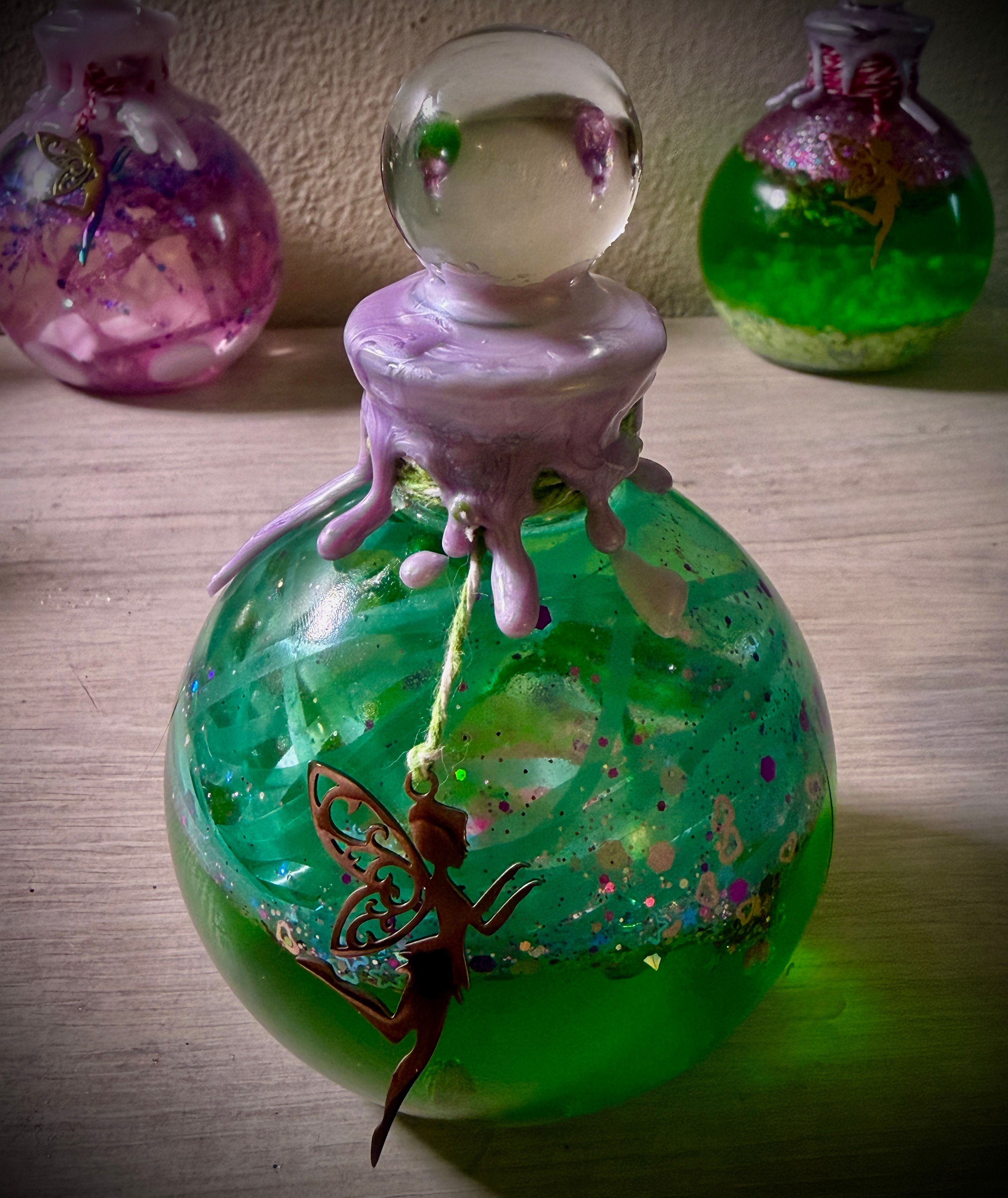 Green Decorative Fairy Potion Bottle