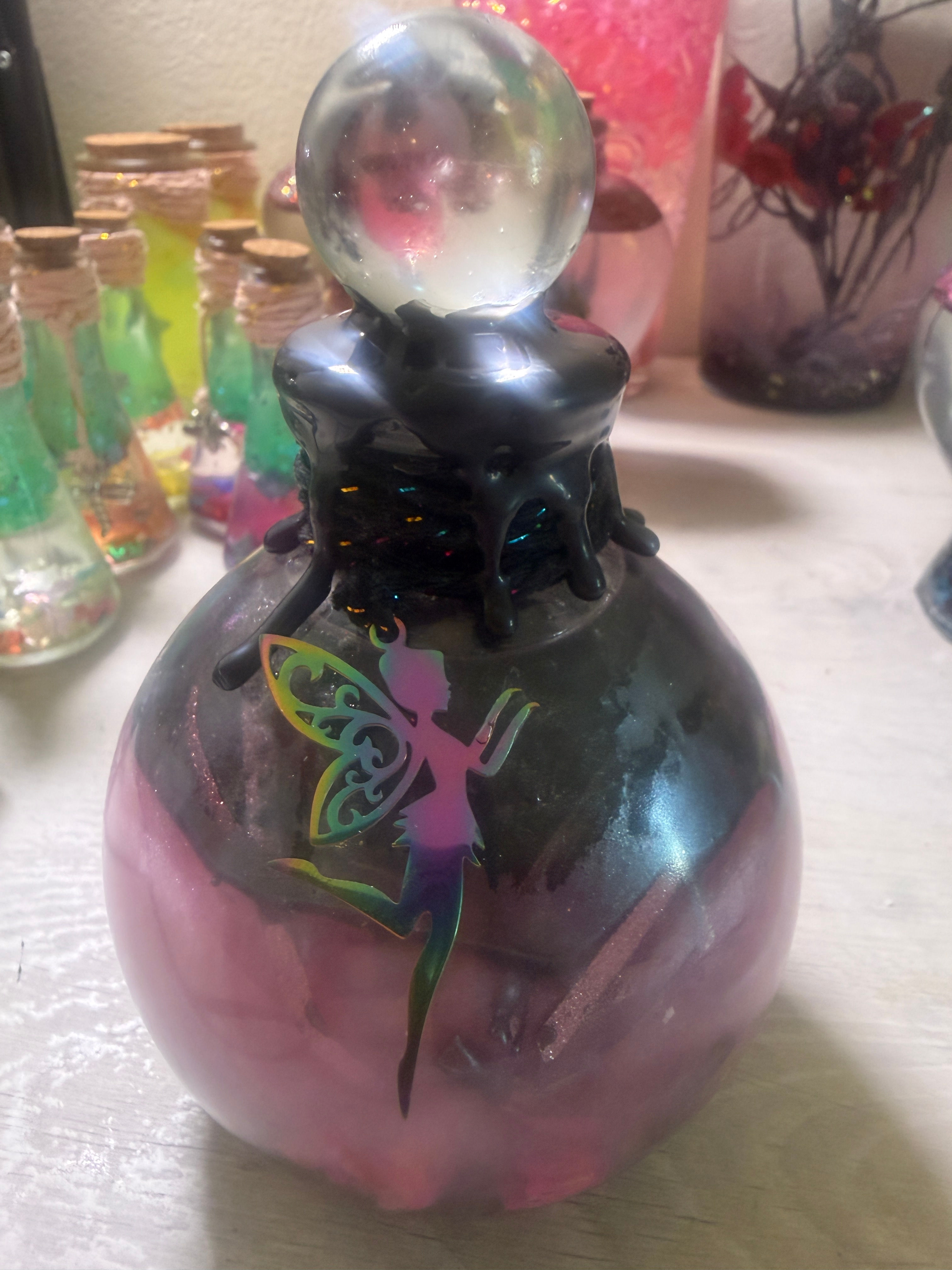 Dark Fairy Decorative Potion Bottle