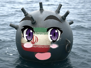 Mine in the Strait of Hormuz