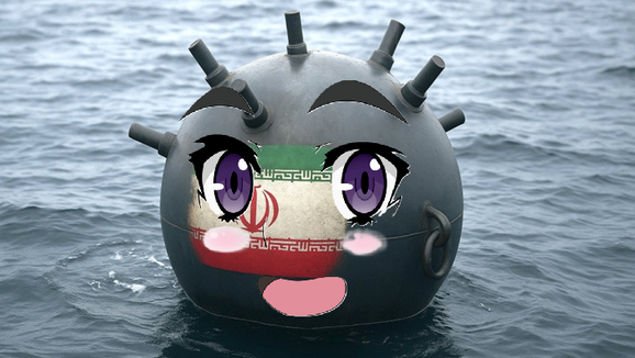 Mine in the Strait of Hormuz
