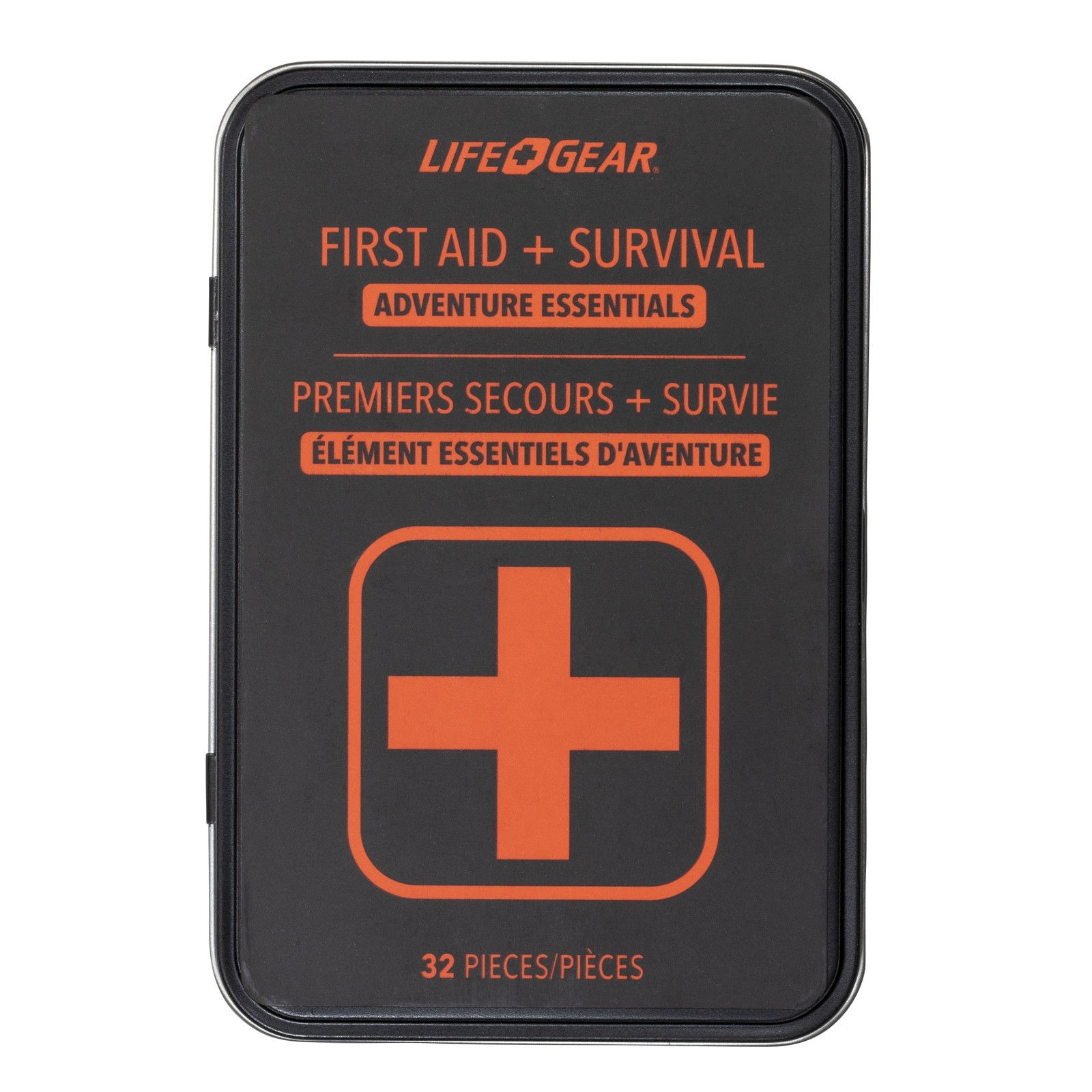 LIFEGEAR FIRST AID + SURVIVAL ADVENTURE ESSENTIALS TIN