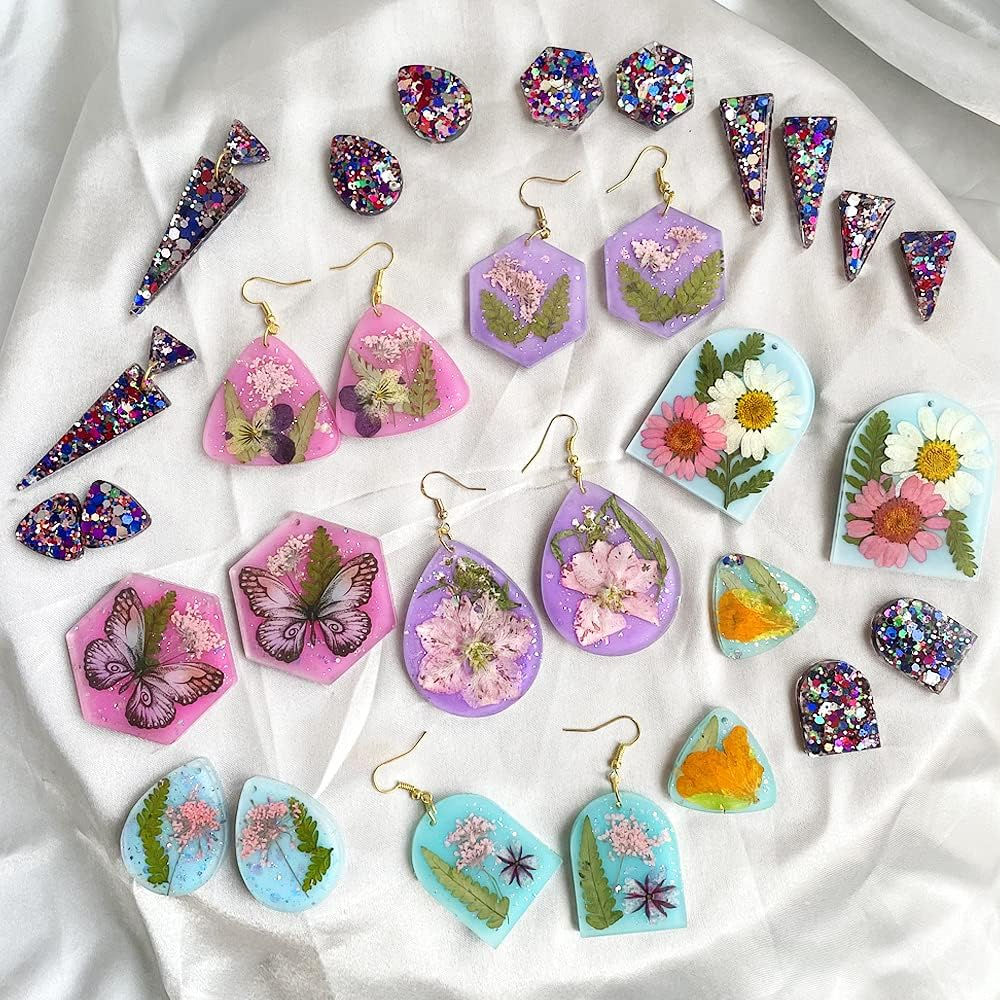 Silicone Resin Molds Set for Earrings & Jewelry Making | Variety Shapes & Sizes