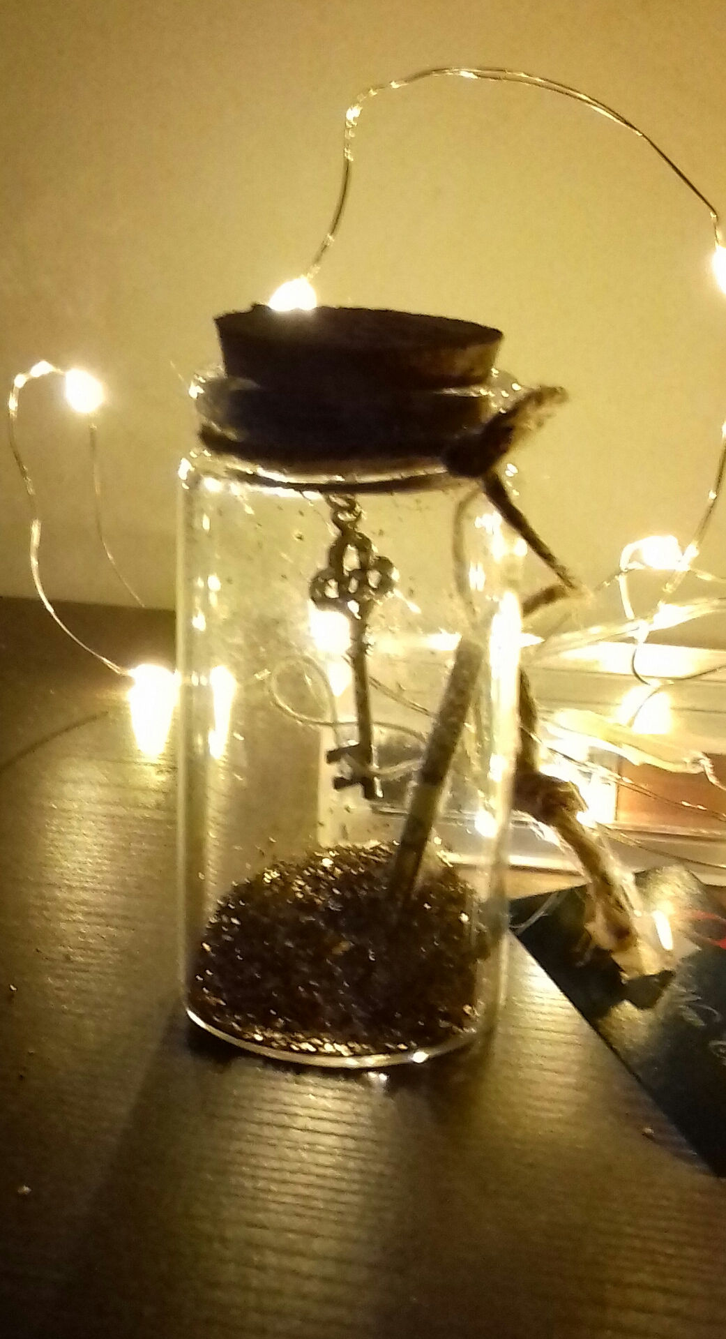Frasco de deseos con llave