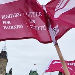 Cupe 4540 rally at Parliament hill ottawa canada