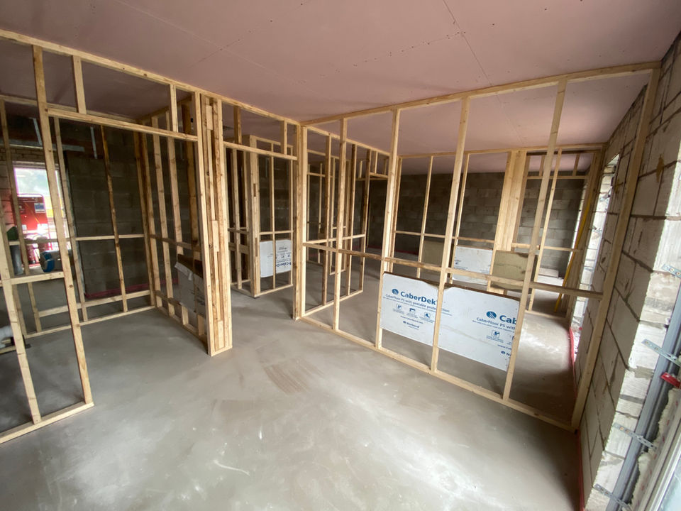Plaster Plasterboard Stud Partiotions Fire Rated Wood Walls Drylinging Building Timber Work Timber Walls Wall