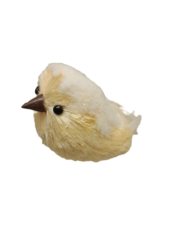 Ice Storm Sisal Bird Ornament 7.5cm