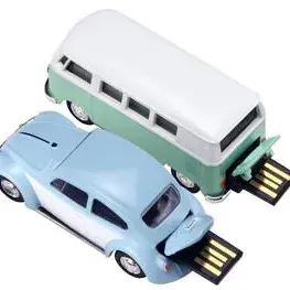 Thumbnail: Volkswagen Beetle USB Flash Drive 16GB - Blue - Top