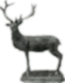 Silver Standing Deer 23cm