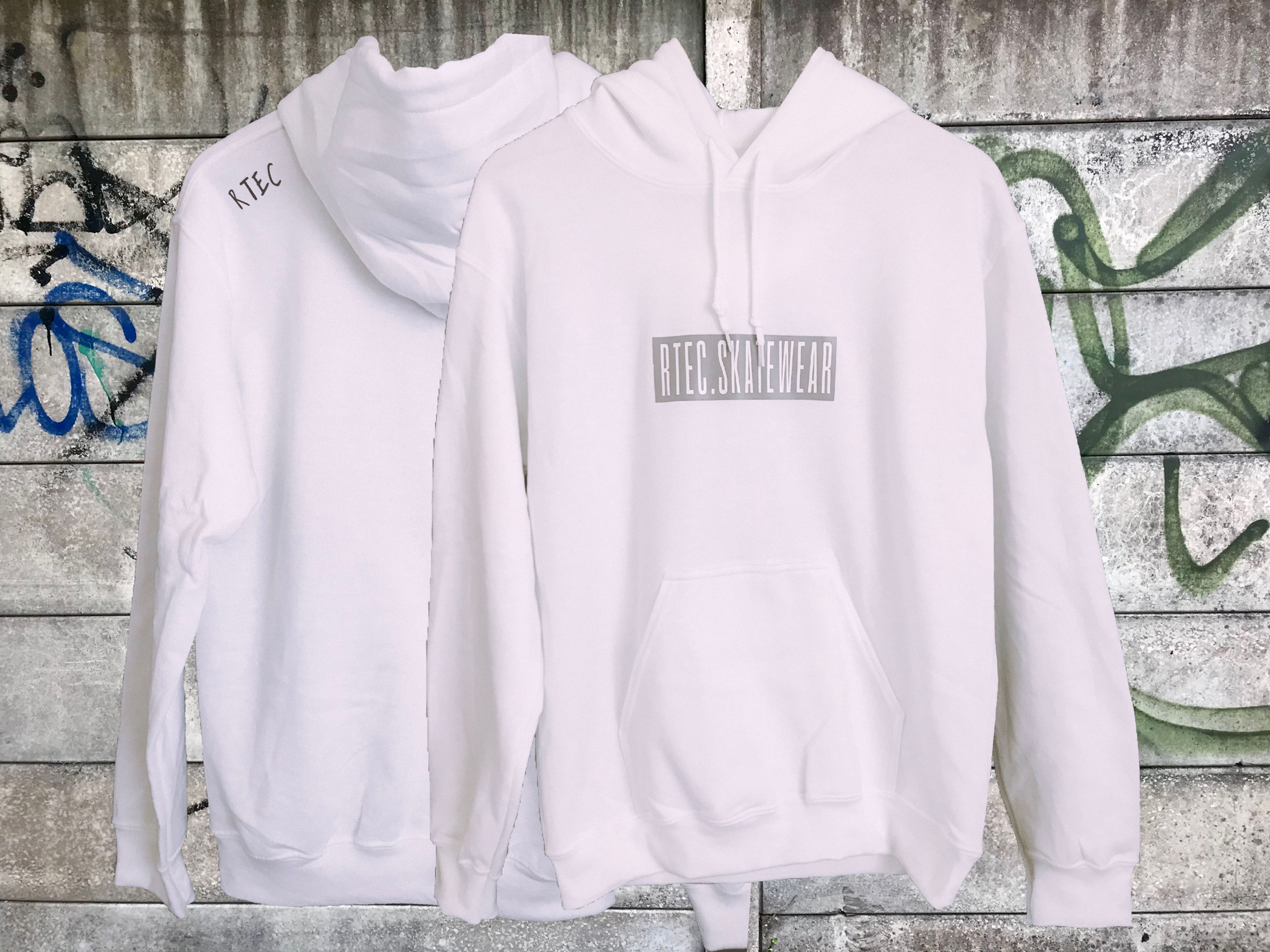 White block design hoodie