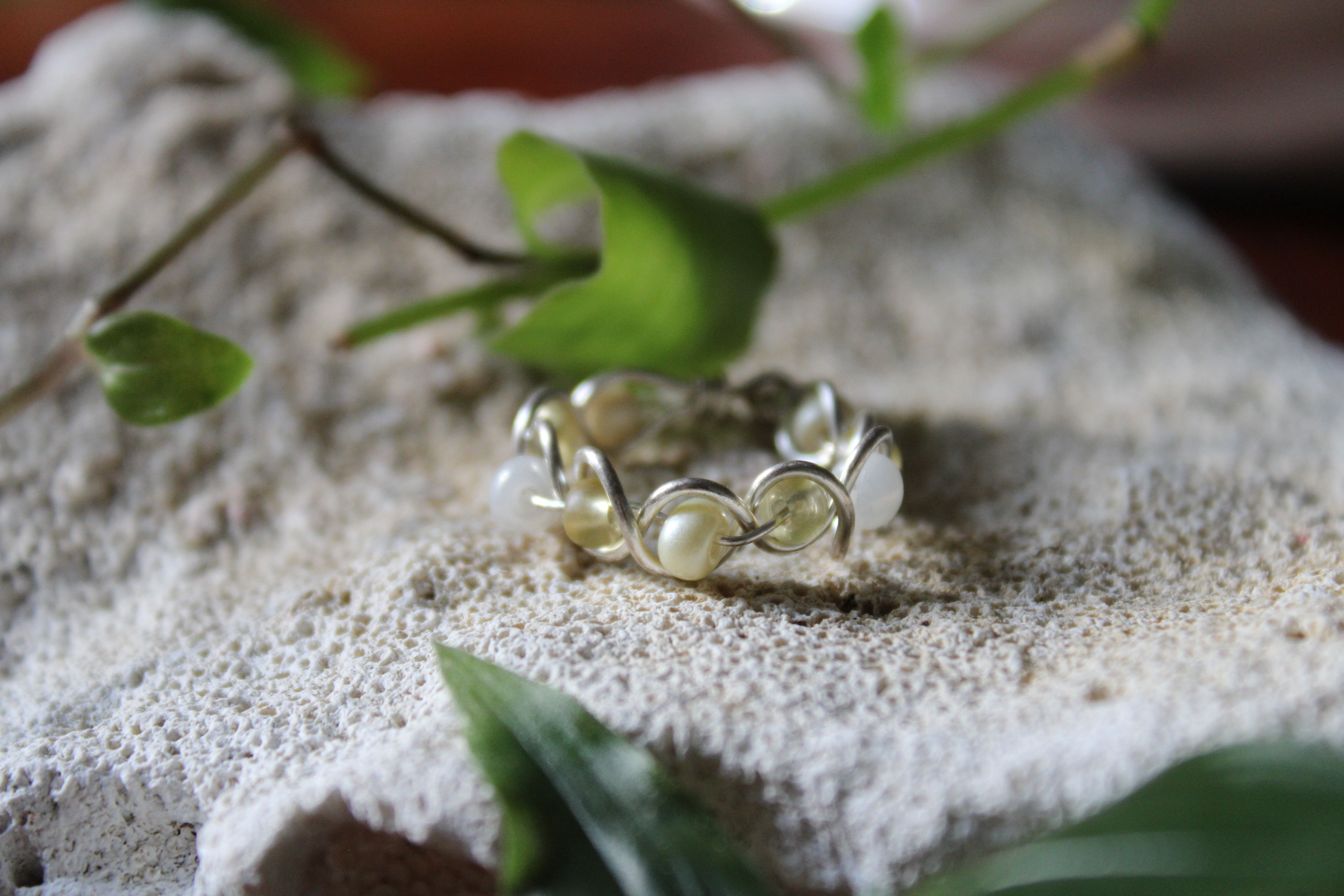 Golden Sand Wave Ring