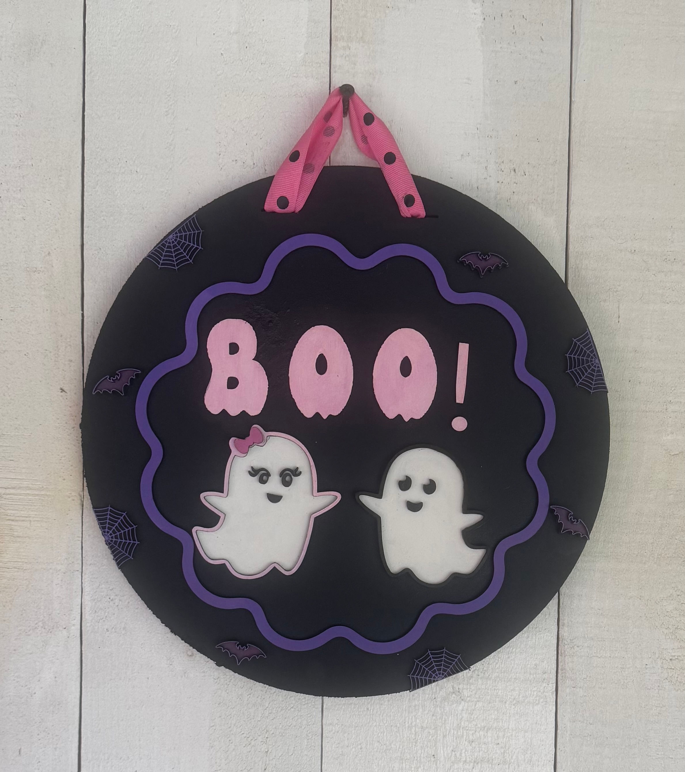 Boo!! Ghost 12 inch Door Round