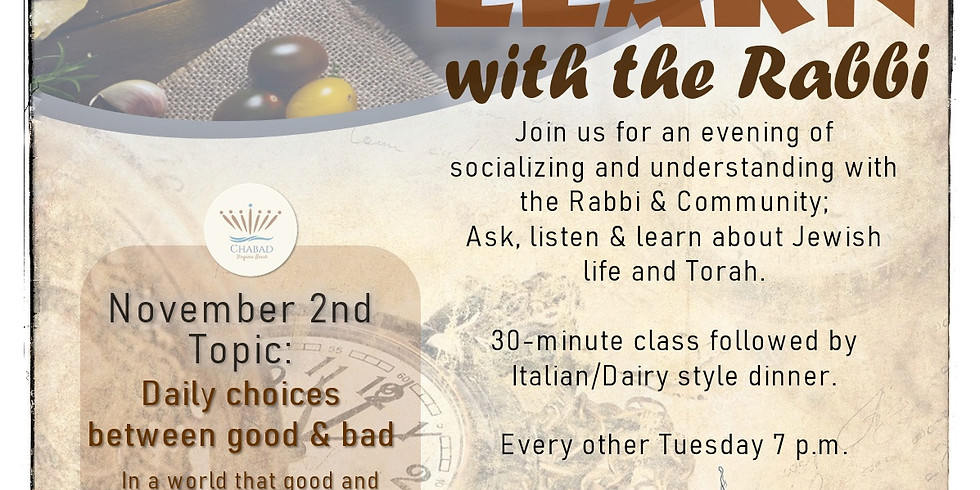 Learn with the Rabbi!