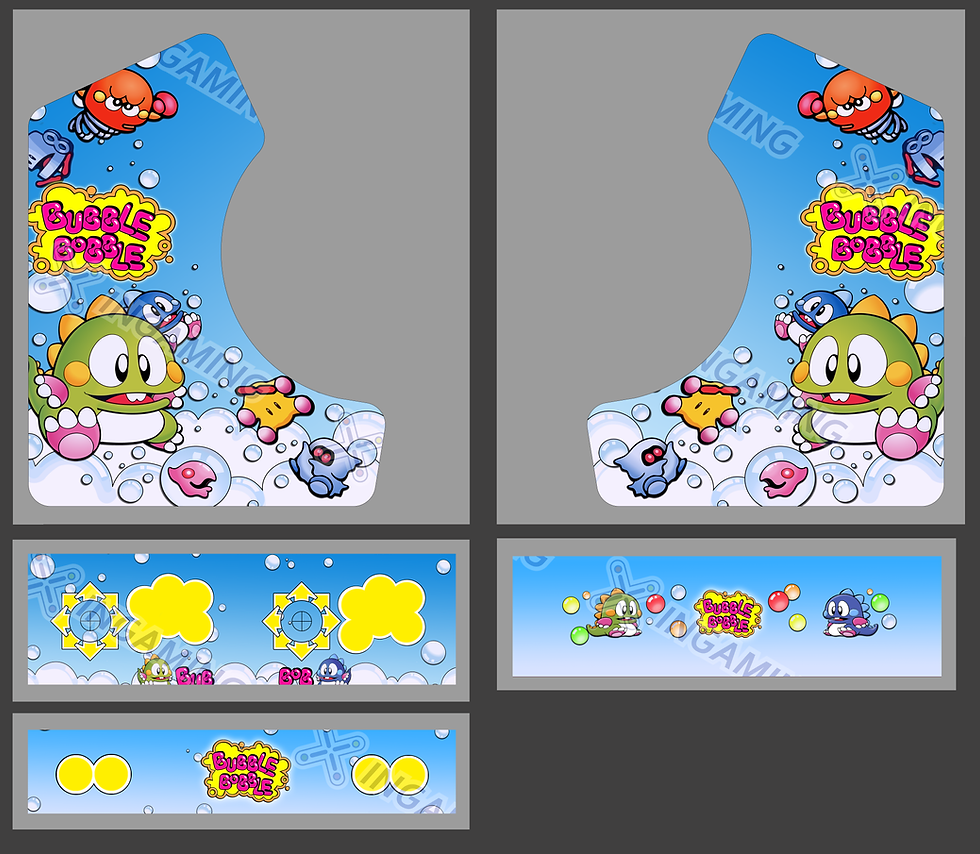 Miniature : Stickers Bartop "Bubble Bobble"