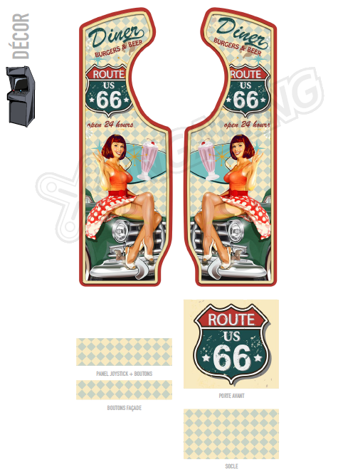Miniature : Stickers "Diner USA"