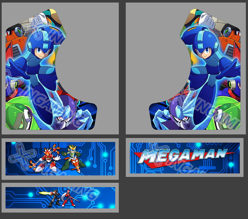 Miniature : Stickers Bartop "Mega Man"