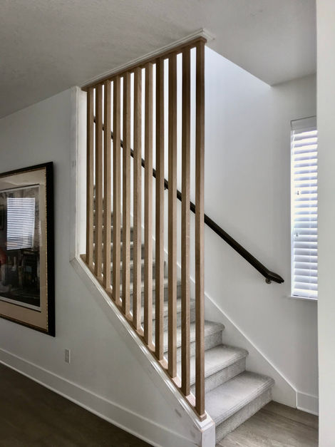 White oak balusters