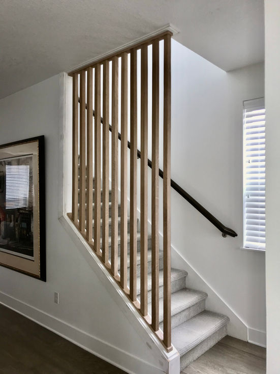 White oak balusters