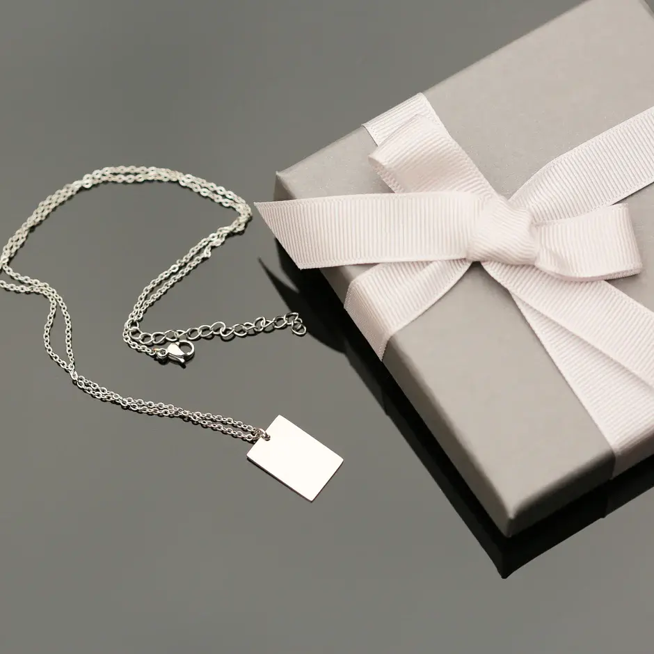 Thumbnail: Dazzle Personalised Necklace - Own Handwriting Engraving