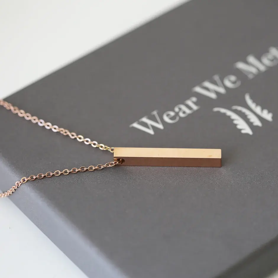 Thumbnail: Handwriting Bar Necklace