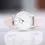 Thumbnail: Ladies Architēct Blanc Silver Bezel - Handwriting Engraving + Light Pink Strap