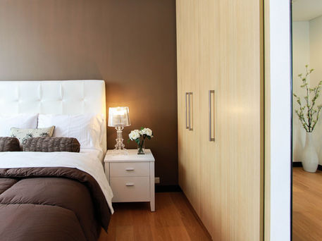 custom cabinetry for closets, his and hers closet, walking closet