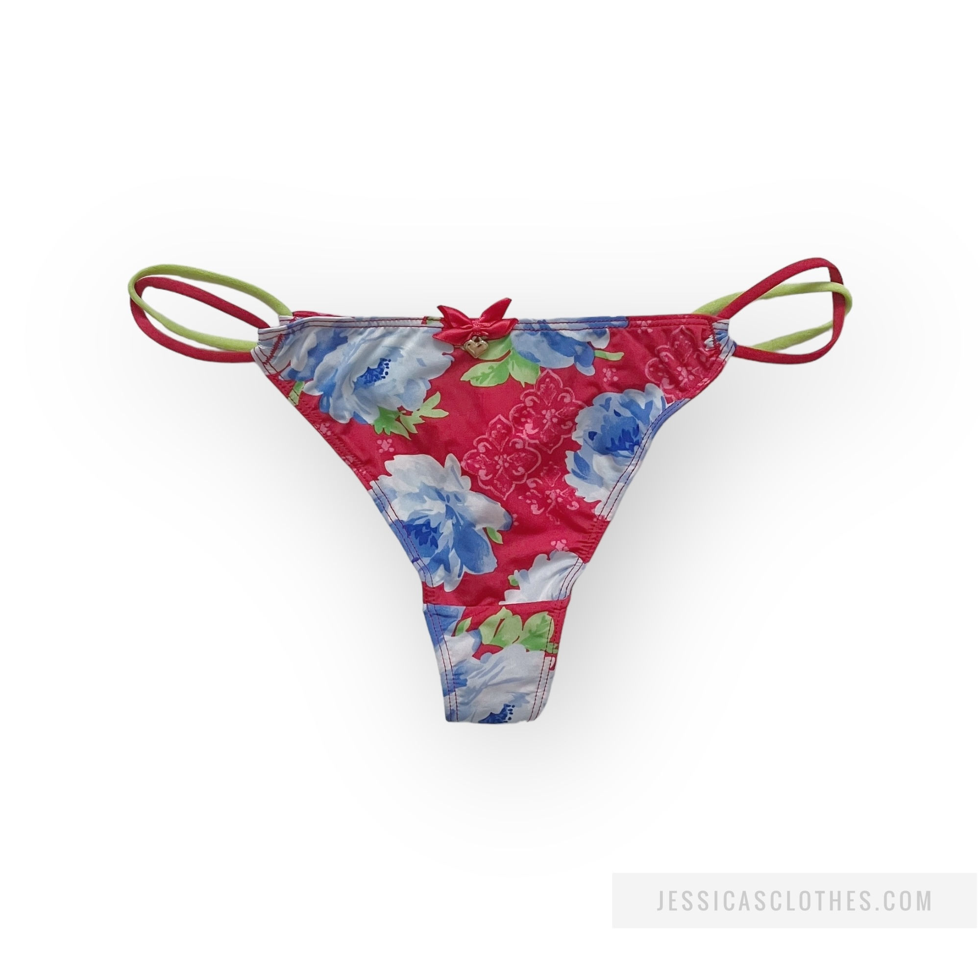 Red Floral Thong