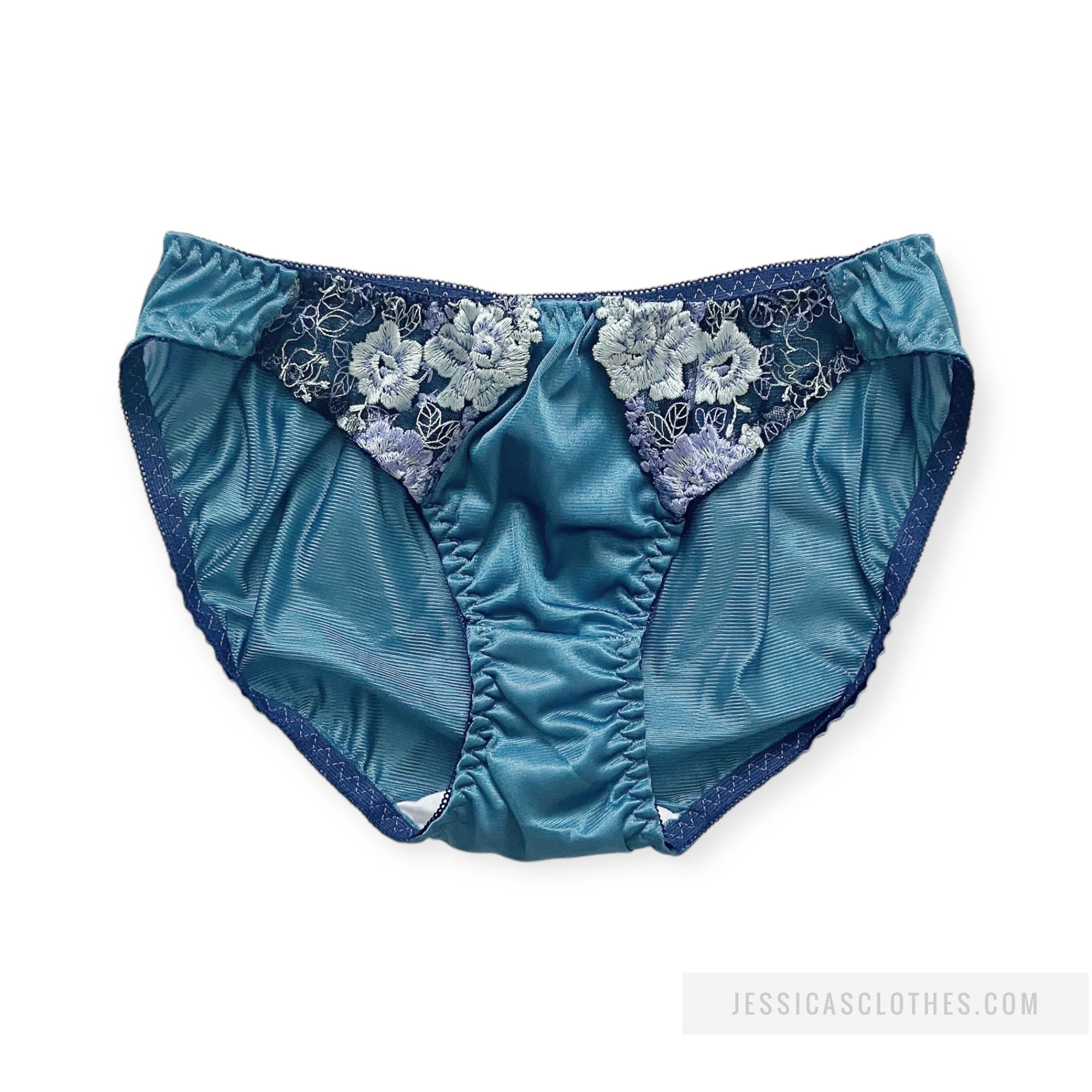 Blue Satin Lacy Panty