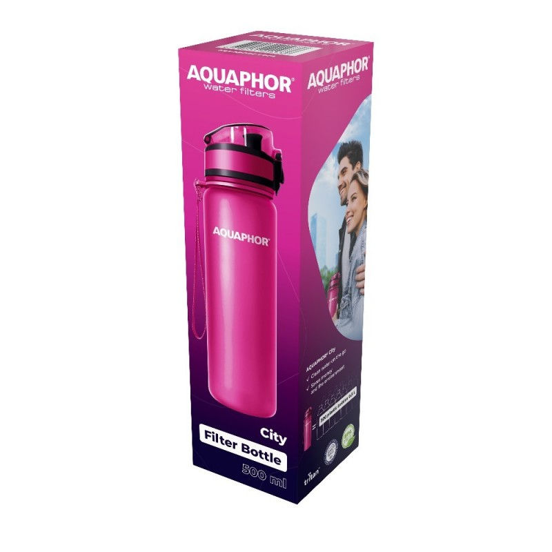 Μικρογραφία: Aquaphor City Bottle 500ml (Pink) Μπουκάλι με Φίλτρο Νερού
