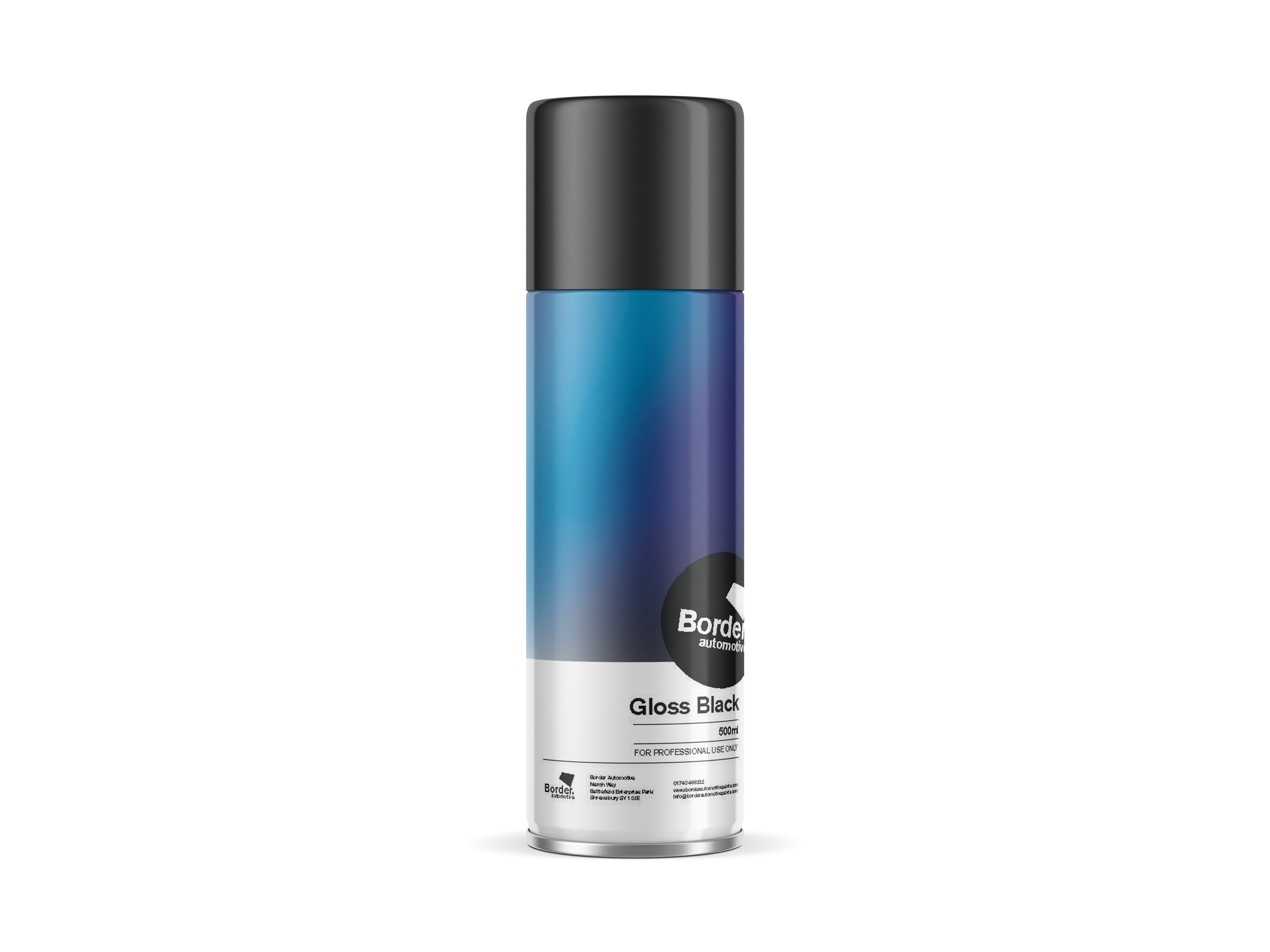 Border Automotive Gloss Black Aerosol 500ml