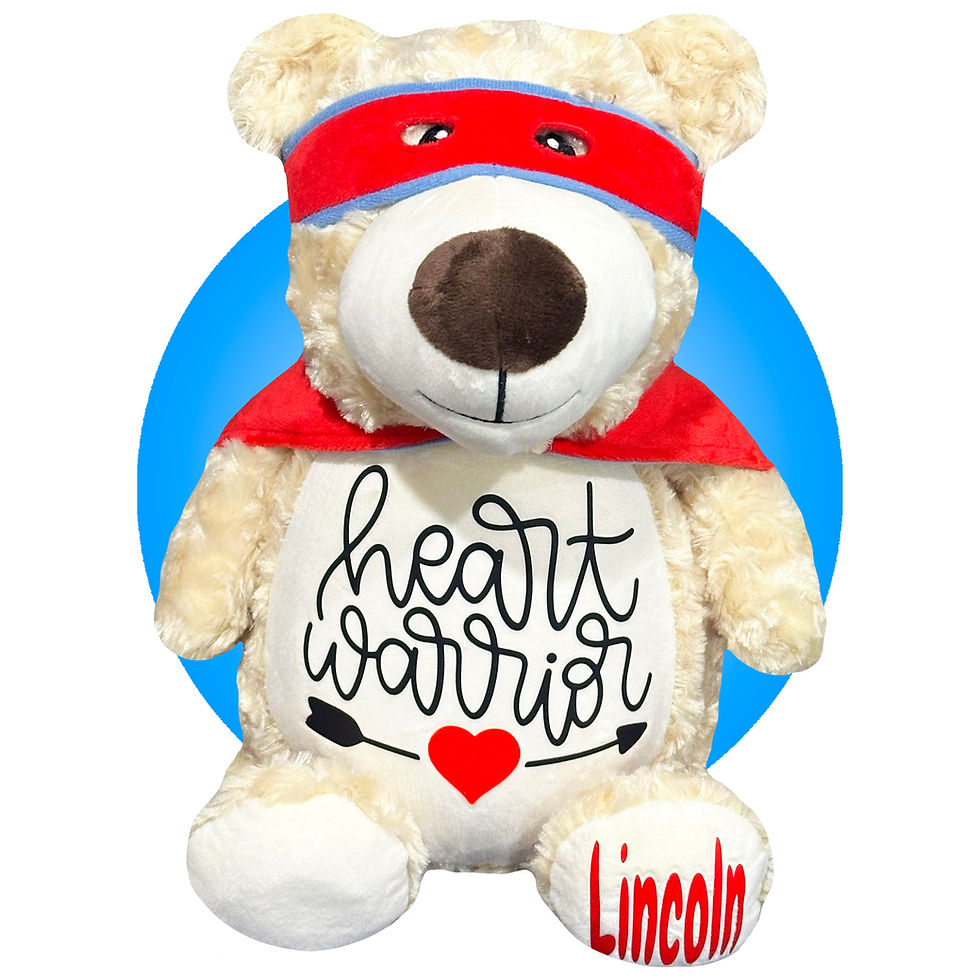 Thumbnail: 17" Custom Heart Surgery stuffed animal, gift for kids having heart surgery