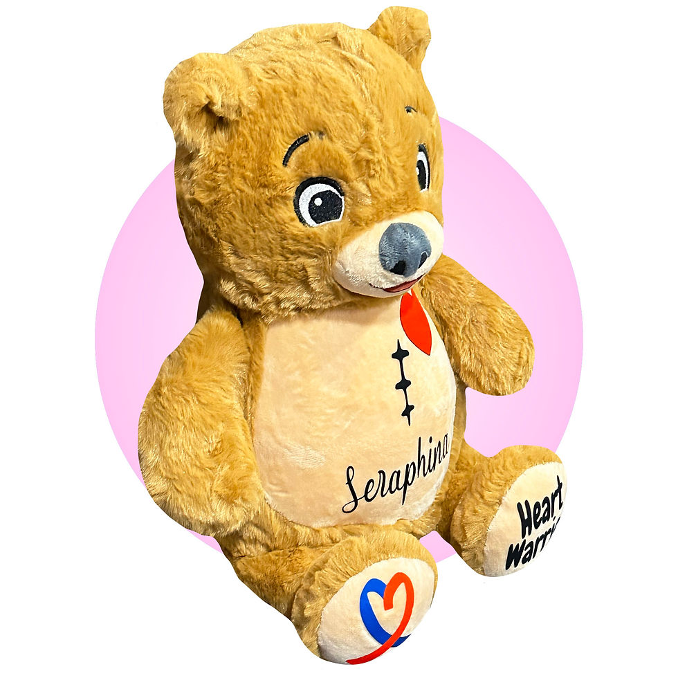 Thumbnail: 17" teddy bear for heart surgery, personalized brown teddy bear open heart surgery gifts for kids