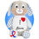Thumbnail: 17" personalized bunny stuffed animal scar buddy, bunny plush for heart surgery