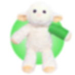 Thumbnail: 14" broken white lamb plush for kids with broken arm, custom cast location and color by kikilishop.com