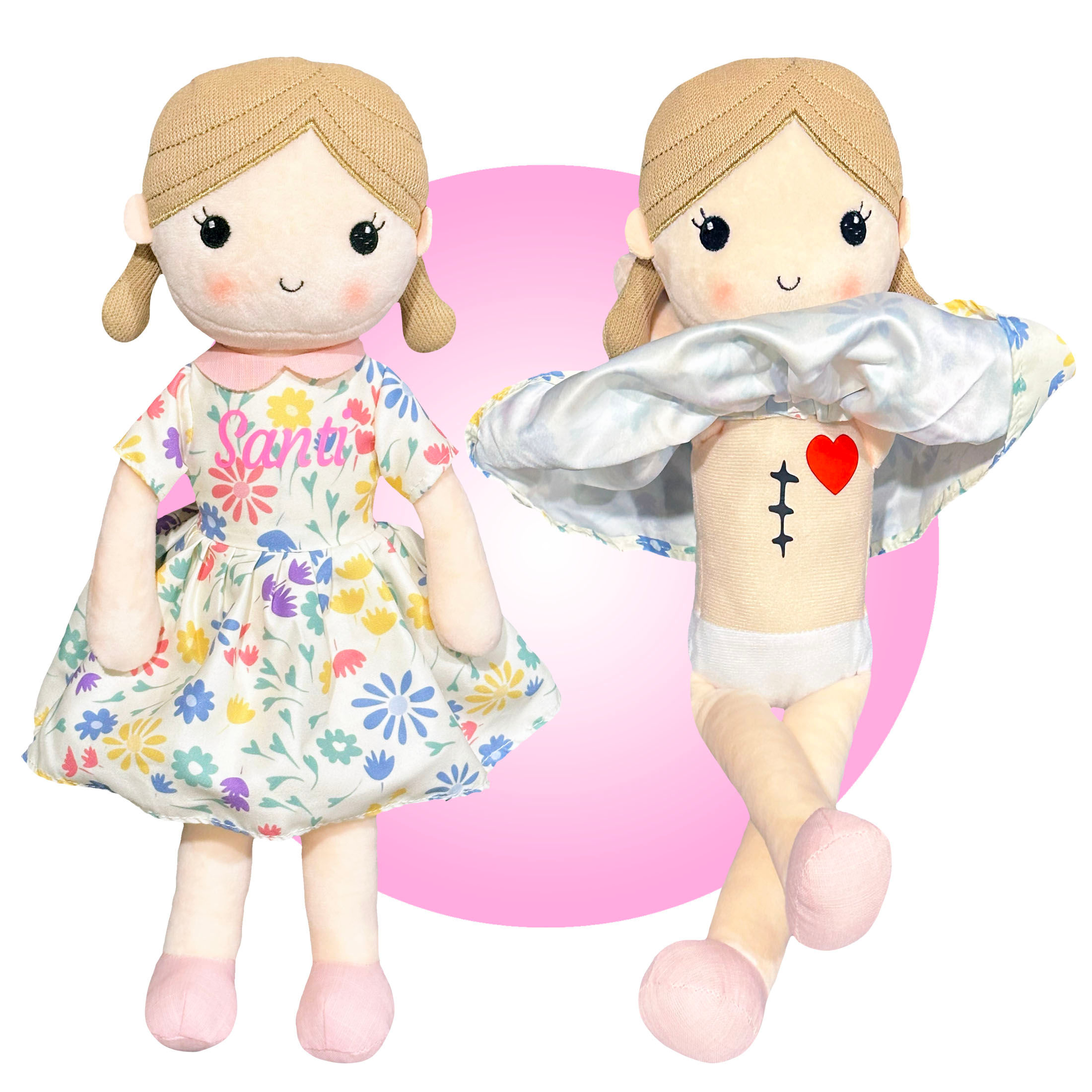 heart surgery scar doll, doll with custom scars on it, scar dolls by kikilishop.com