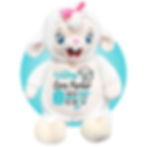 Thumbnail: personalized 17" stuffed lamb with birth stats on it, birth information plush by kikilishop.com, gift for babies