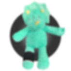 Thumbnail: 14" stuffed green dinosaur with cast on arm, stuffed animal get well gift for broken bone by kikilishop.com