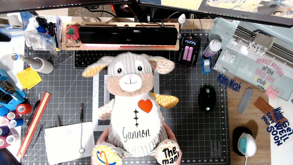 Thumbnail: 17" sunshine bunny heart surgery stuffed animal by kikilishop.com