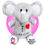 Thumbnail: 17" personalized elephant scar buddy for heart surgery, removable cover by kikilishop.com