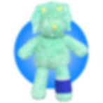 Thumbnail: 14" stuffed green dinosaur with cast on arm, stuffed animal get well gift for broken bone by kikilishop.com