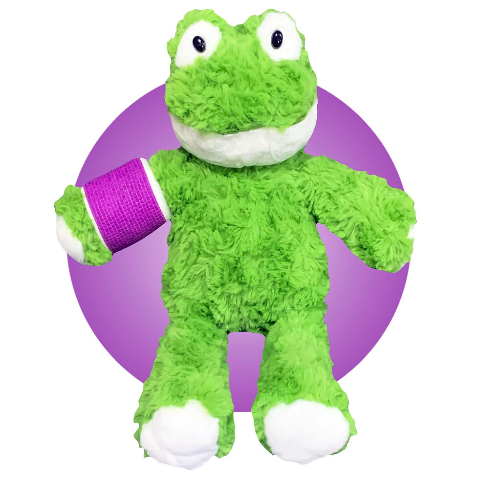 Thumbnail: 14" frog plush with cast on arm or leg, get well gift for kid with broken ankle, wrist, arm or leg by kikilishop.com