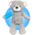 Thumbnail: teddy bear wearing a broken arm cast, 14" bear get well gift for broken bone for kid