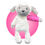 Thumbnail: 14" lamb stuffed animal with cast on arm, leg, wrist or ankle, get well gift for kid with broken bone by kikilishop.com