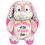 Thumbnail: 17" personalized fluffy pink bunny plush for kids getting braces by kikilishop.com