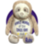 17" personalized tonsillectomy sloth, tonsil stuffed animal get well gift