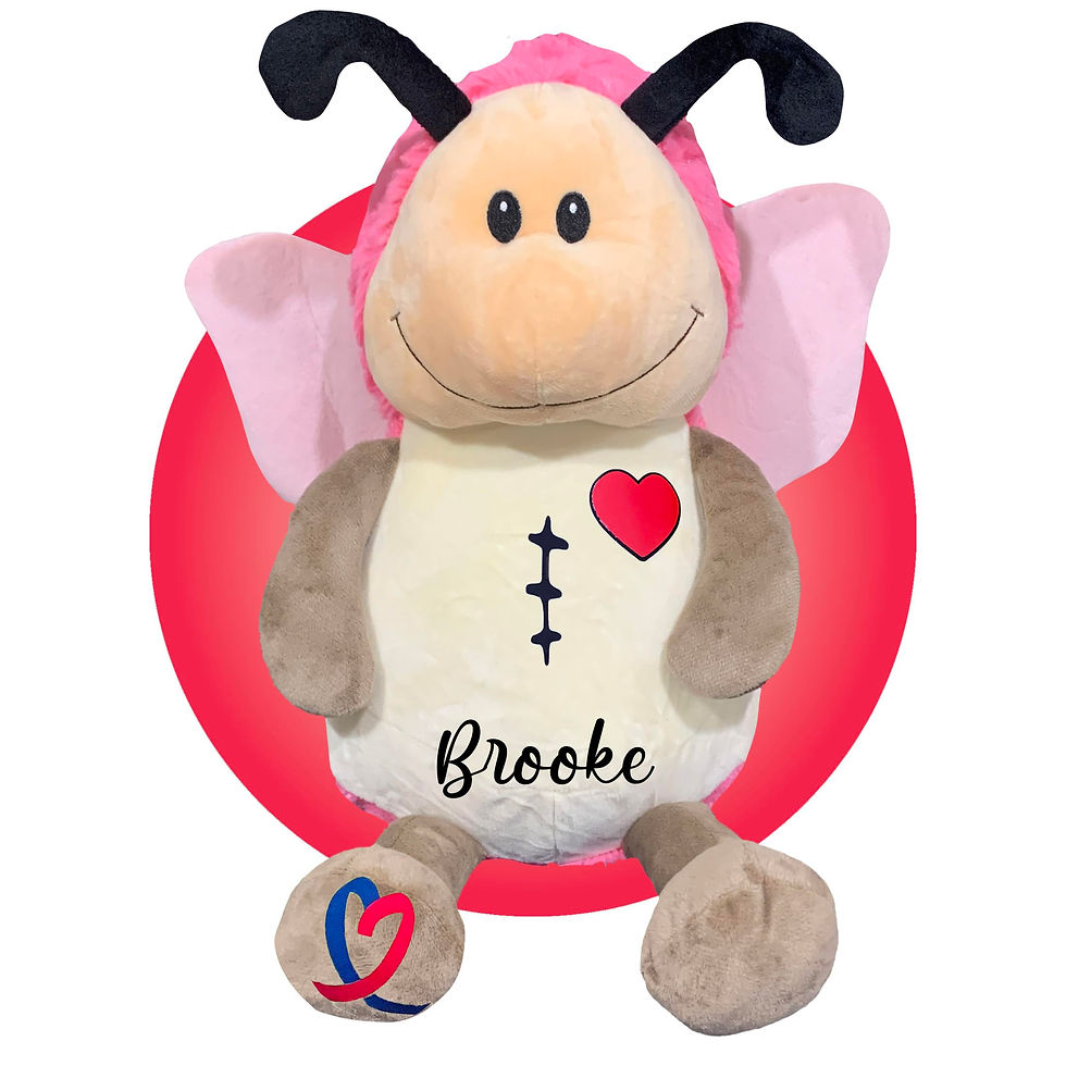 Thumbnail: butterfly scar buddy for open heart surgery by kikilishop.com, gift for girls having heart surgery