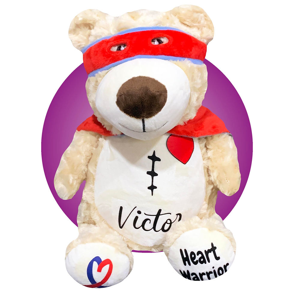 Thumbnail: 17" heart surgery superhero bear, personalized teddy bear for heart surgery by kikilishop.com