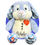 Thumbnail: 17" fluffy blue bunny scar buddy for open heart surgery, heart surgery gifts for kids by kikilishop.com