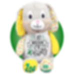 Thumbnail: 17" cancer stuffed animal sunshine bunny with custom cancer awareness ribbon color by kikilishop.com