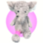 Thumbnail: 14" stuffed grey elephant with custom cast color and locations by kikilishop.com